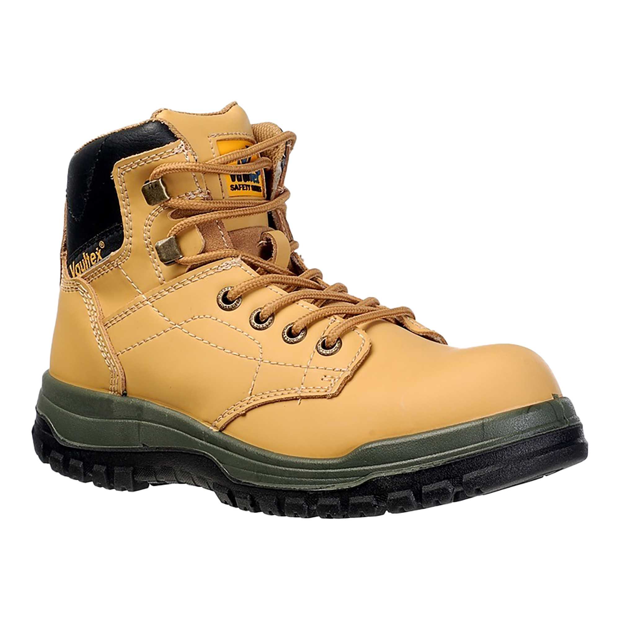 Vaultex Action Nubuck Leather High Ankle Safety Shoes, DAD, Honey